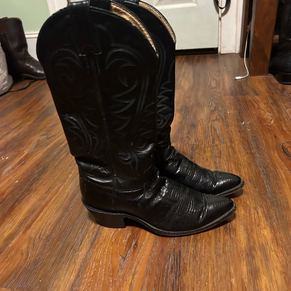 SOLD Justin Teju Lizard Cowboy Boots